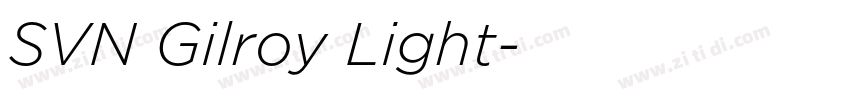 SVN Gilroy Light字体转换